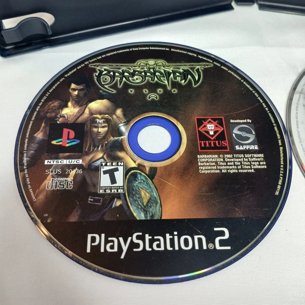 Sony Playstation 2 Video Game Lot Of 2 Barbarian & Alone DISCS ONLY